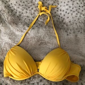 Yellow adjustable PushUp Bikini Top
